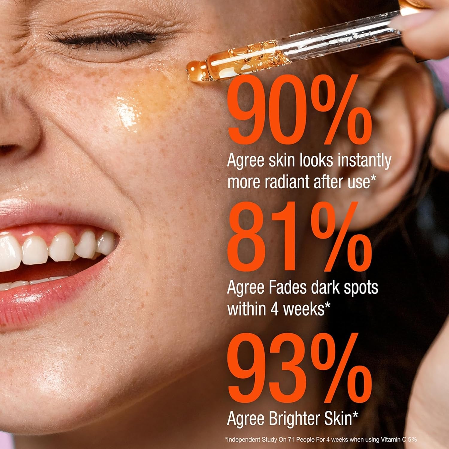 Vitamin C Brightening Serum - 5% Vitamin C for Radiant Skin, Dark Spot Corrector, Lightweight & Non-Sticky, Smooths and Revitalises - 30Ml